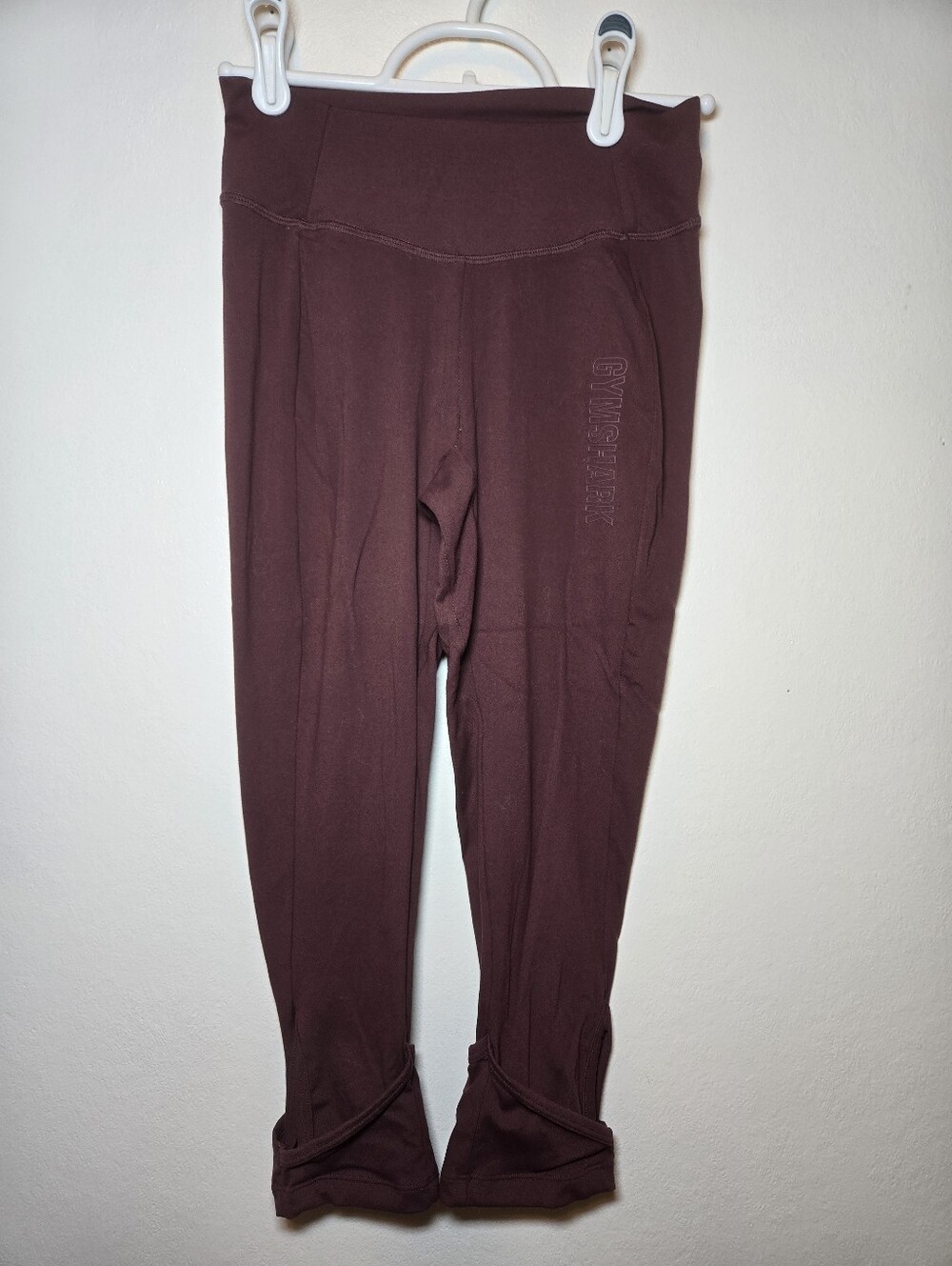 Gymshark Women’s Brown Leggings S High Rise Ankle Stretch Logo GLLG36684